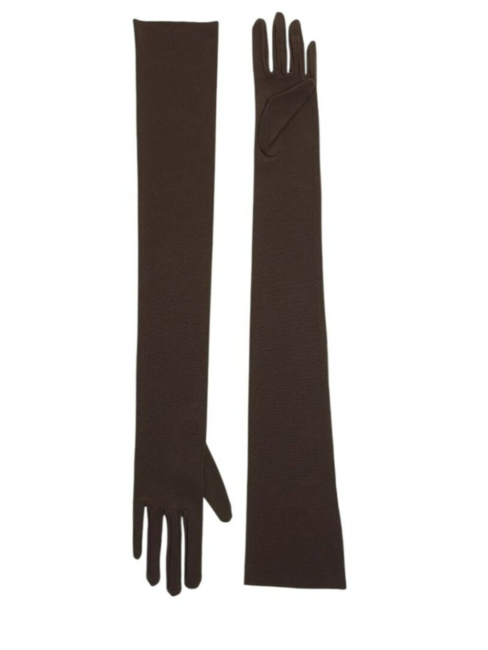 Norma Kamali Brown Elbow Gloves Size XS/Small New